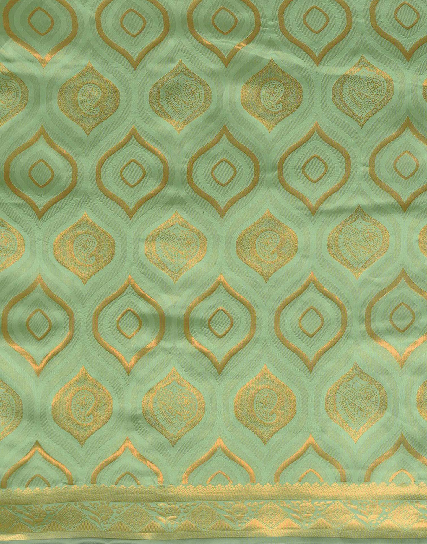 Bottle Green Silk Woven Banarasi Saree