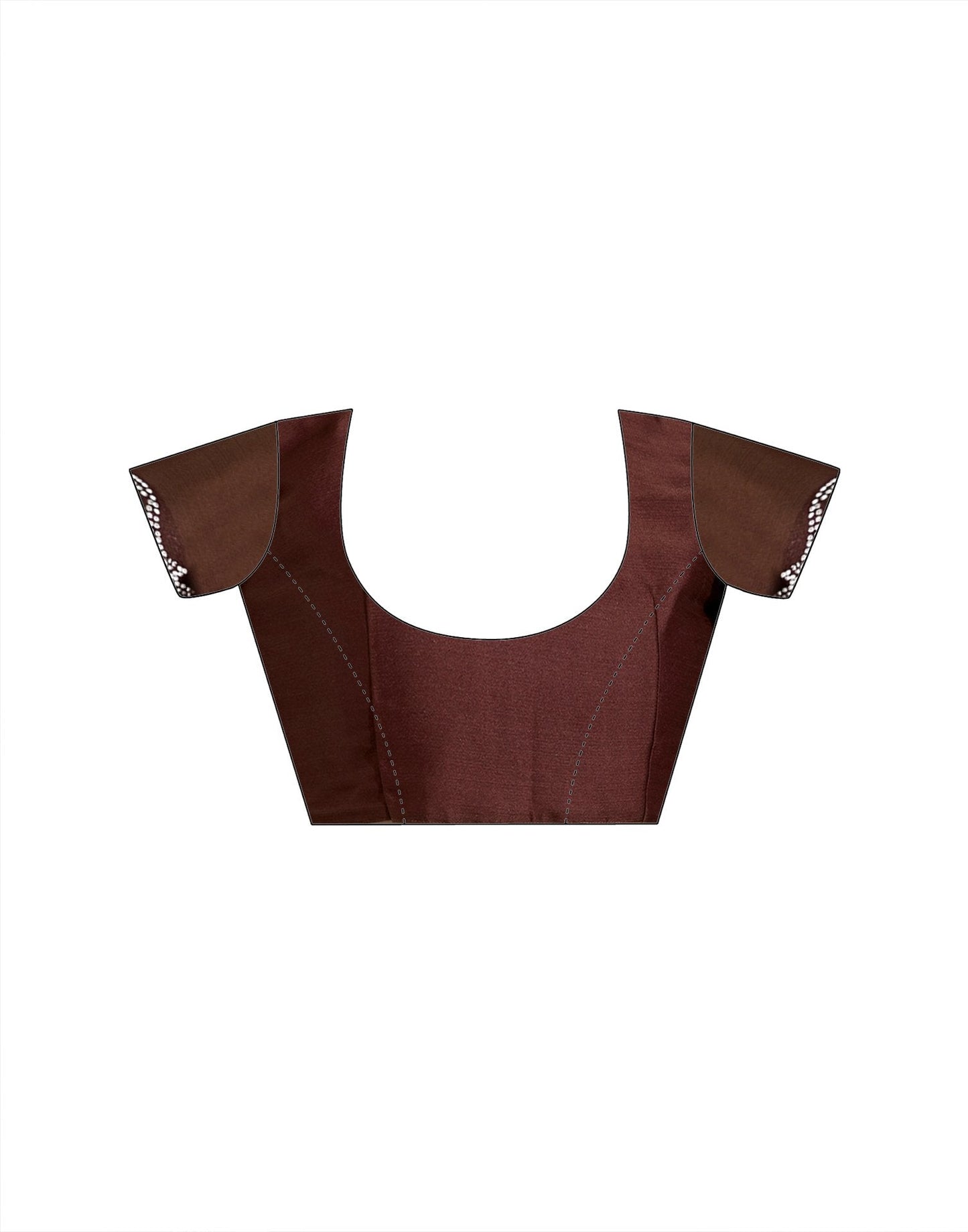 Coffee Brown Chiffon Stone Work Swarovski Saree