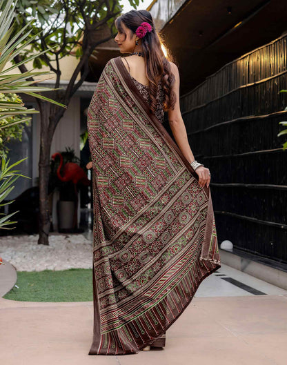 Multicoloured Cotton Printed Saree
