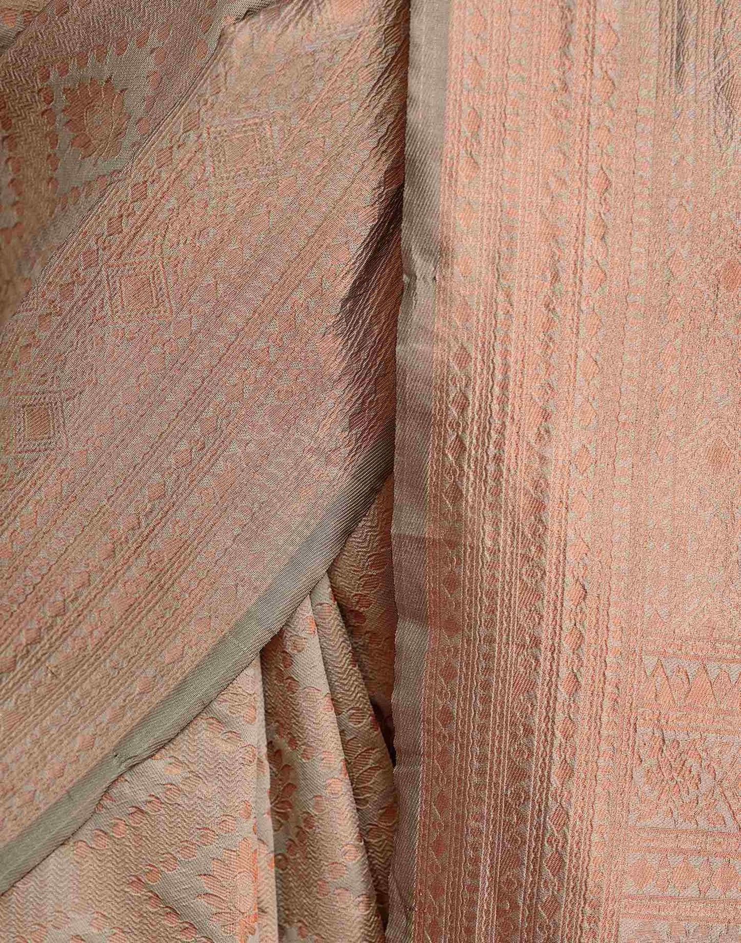 Grey Silk Woven Banarasi Saree