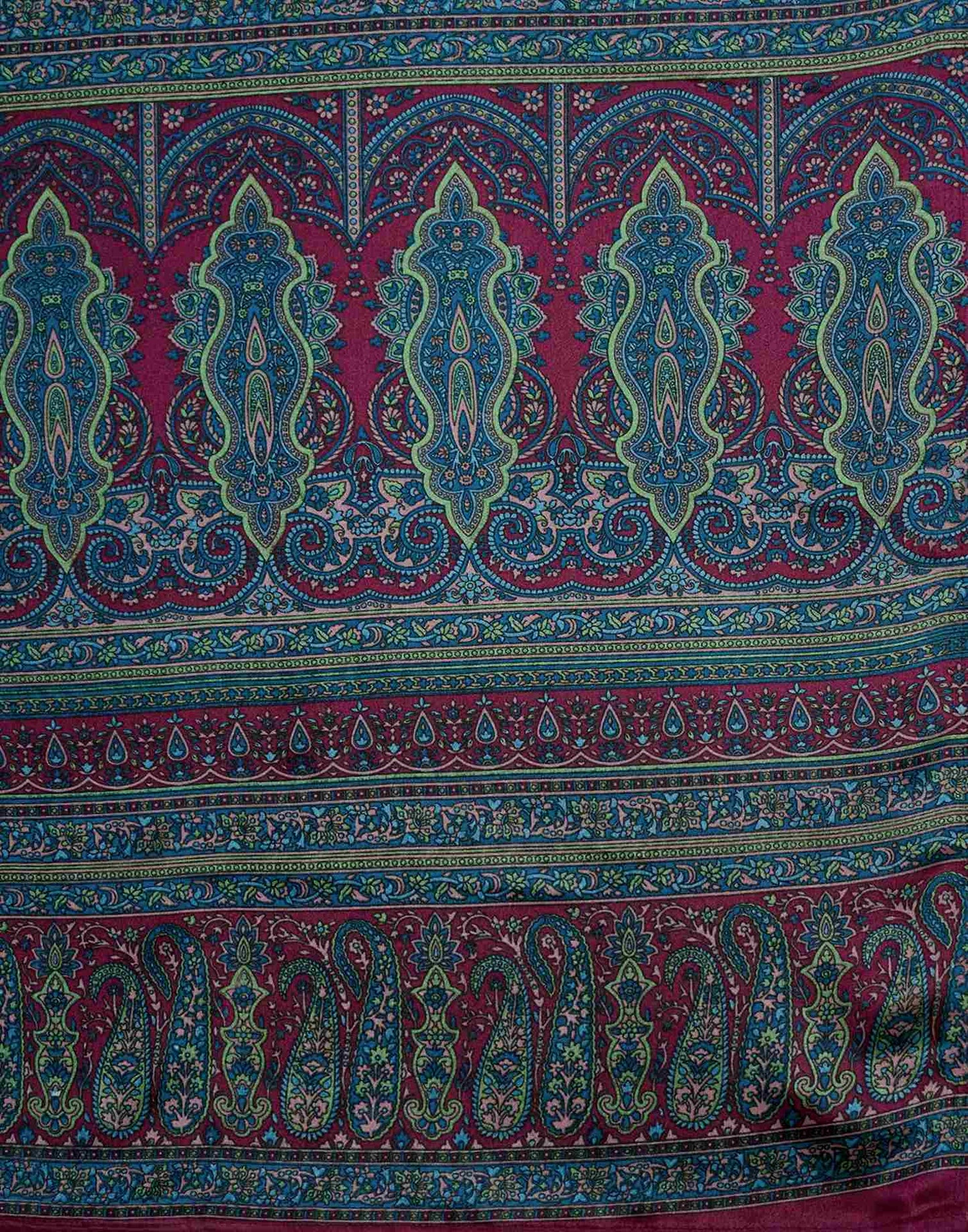 Mauve Crepe Silk Printed Saree